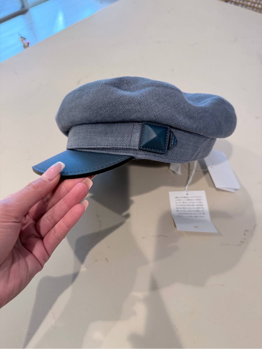 Hermes blue jean hat never